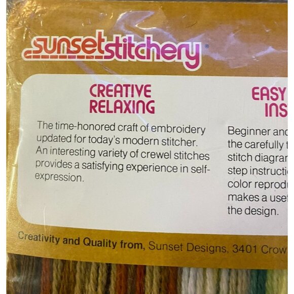 Vintage 1977 Sunset Stitchery Before The Wind Needlecraft NEW 2501 - Picture 13 of 13